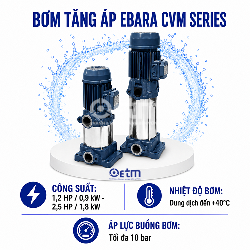 BƠM TĂNG ÁP EBARA CVM Series
